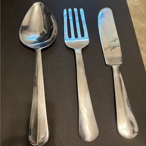 Oversized Aluminum knife fork spoon 23” wall decoration home decor